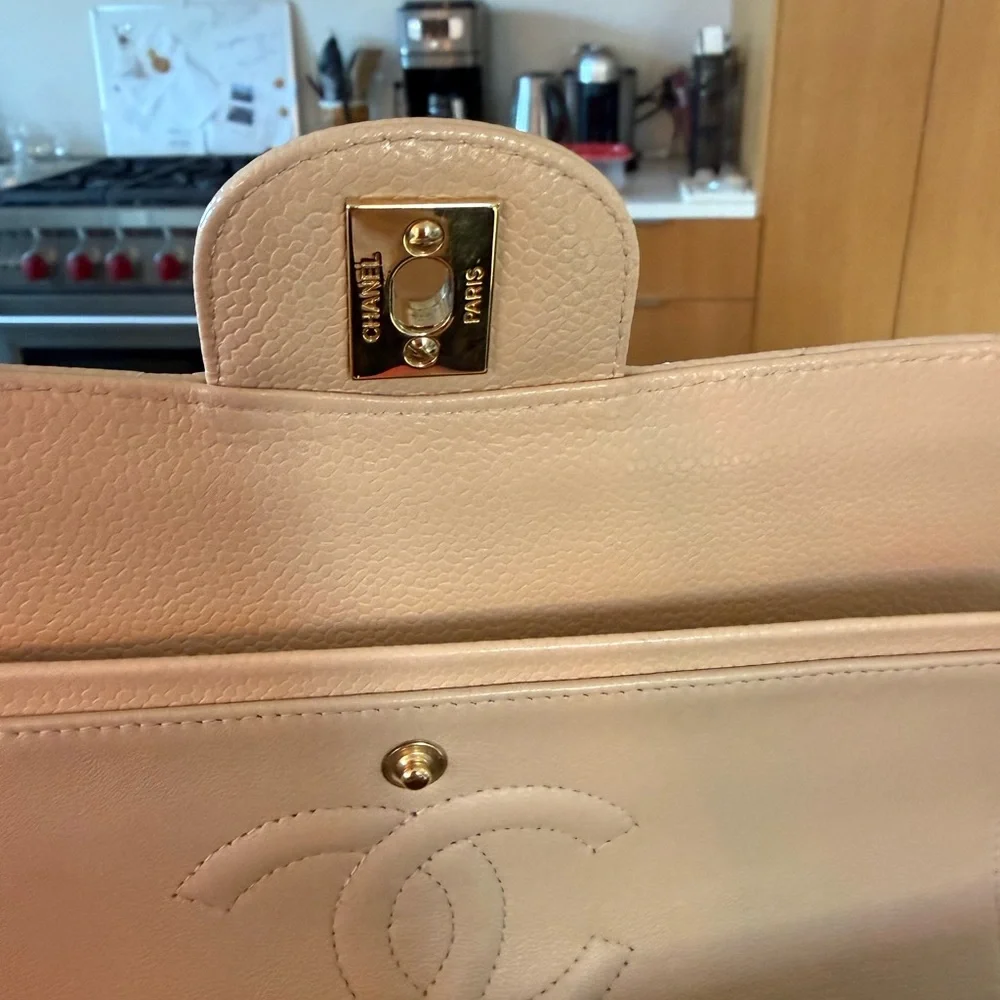 Chanel Beige Clair Medium Double Flap